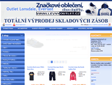 Tablet Screenshot of levnyoutlet.cz